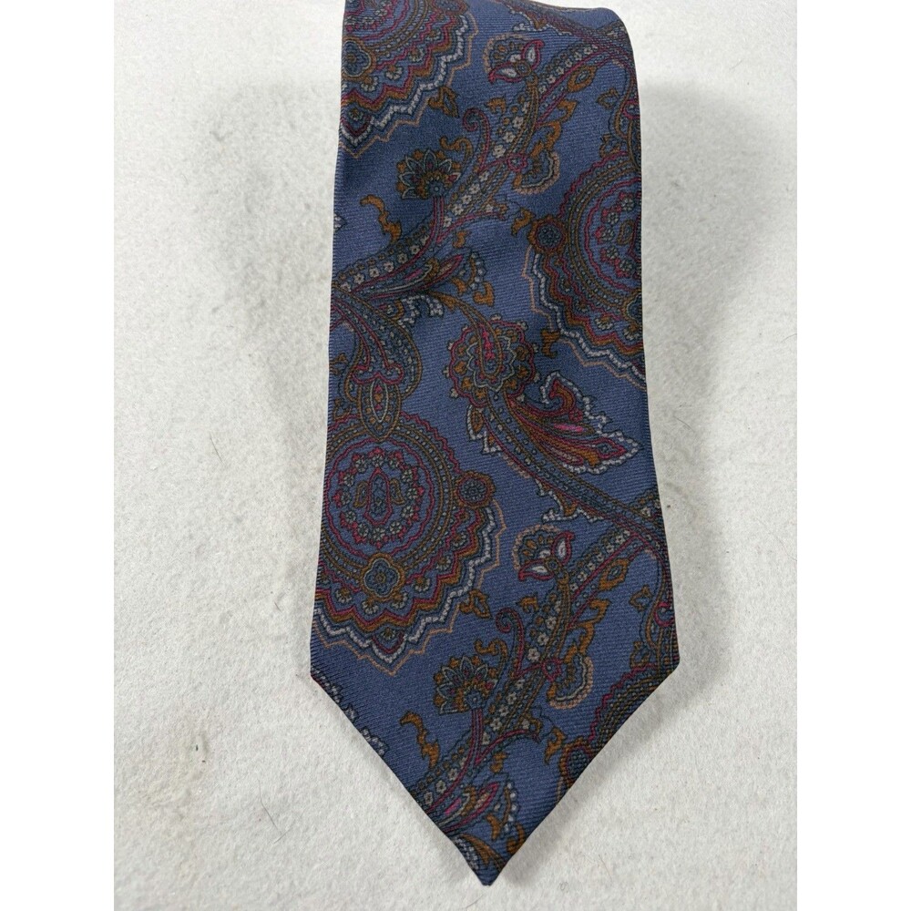 Resilio Mens Formal Necktie 57"Lx3.5"W Red/Blue Paisley Neck Tie